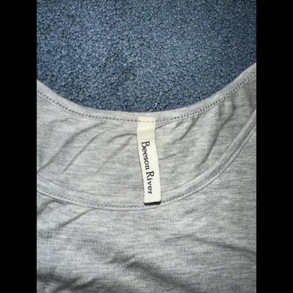 Beeson River Women's Gray Short Sleeve Cold Shoulder Maxi T-Shirt Dress Small - Picture 2 of 4